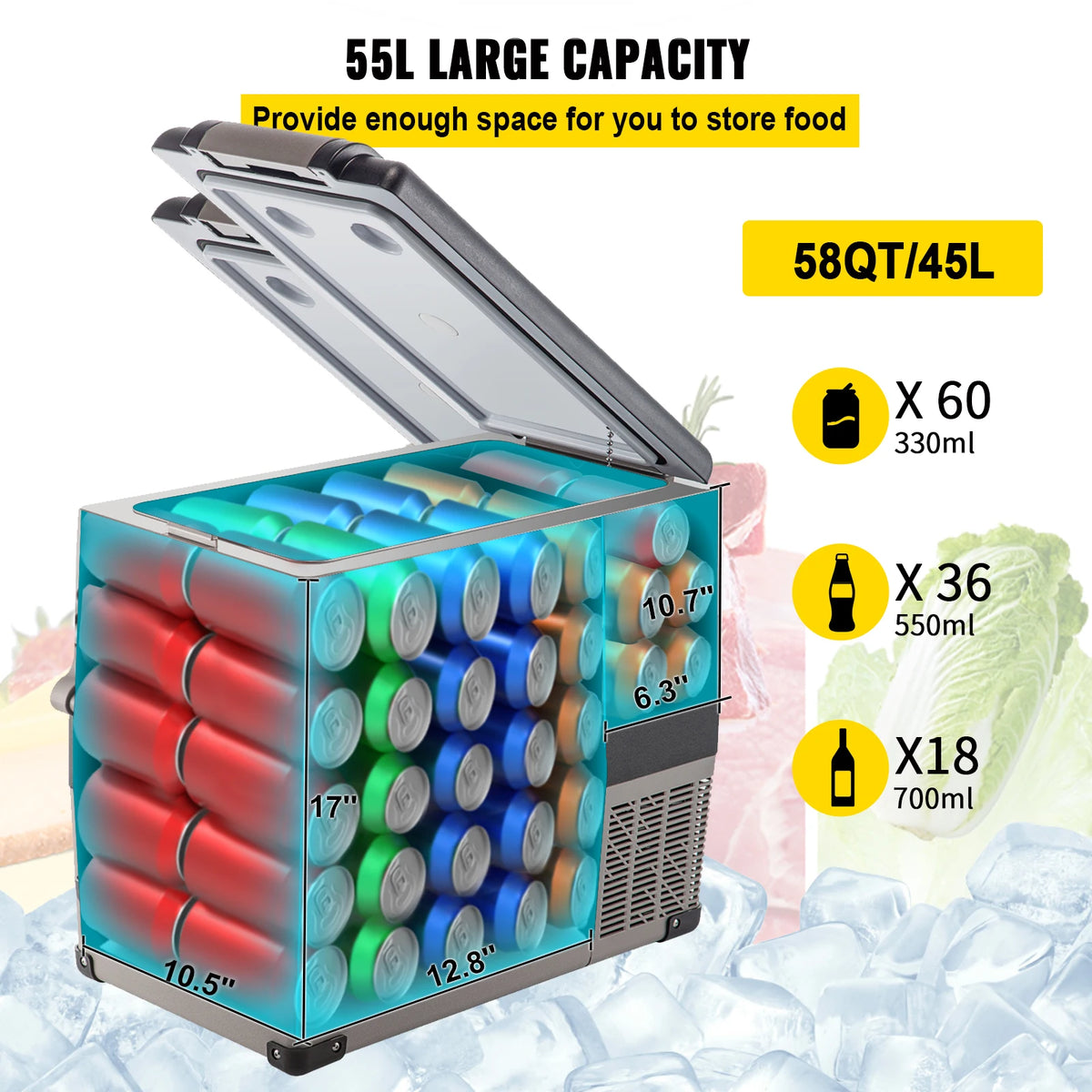 Icedrif Pro Nevera-Congelador Portátil con App — Compresor Real -20°C a 20°C, 15L a 55L