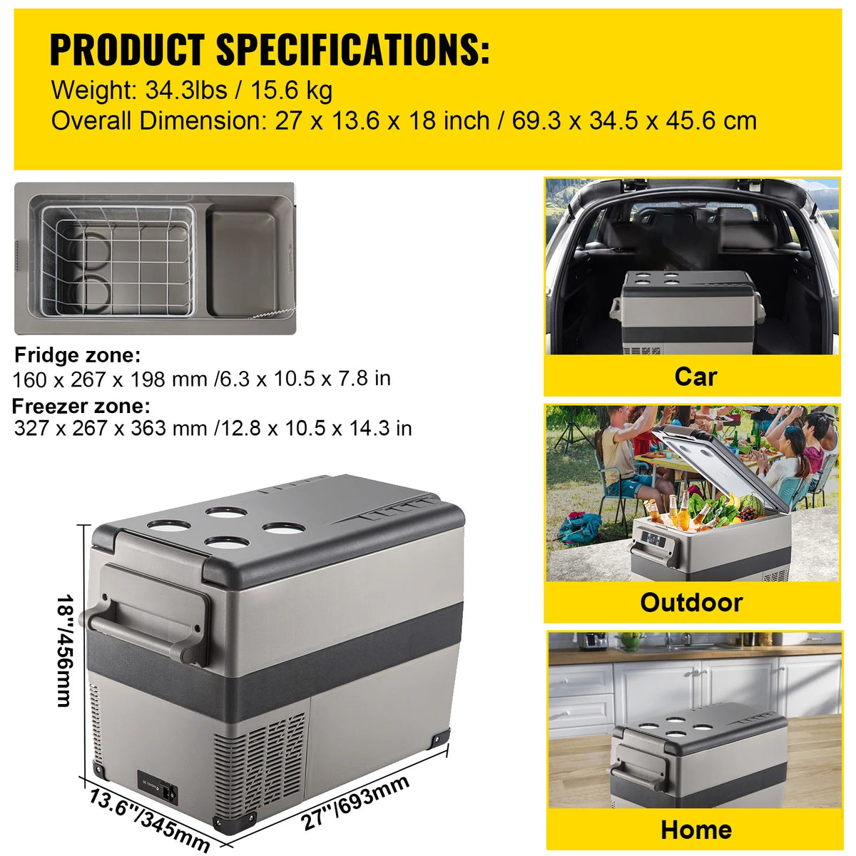Icedrif Pro nevera-congelador, comparativa de capacidades 15L a 55L