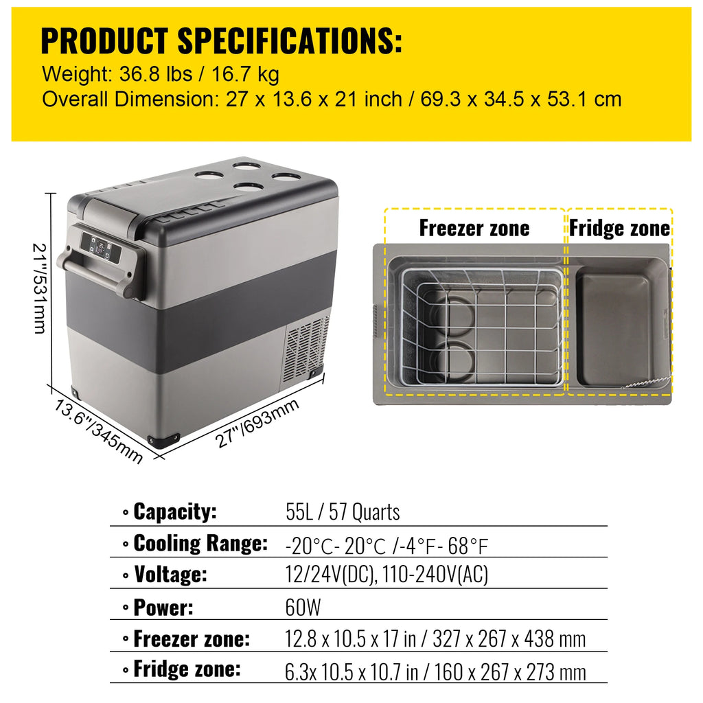 Icedrif Pro Nevera-Congelador Portátil con App — Compresor Real -20°C a 20°C, 15L a 55L