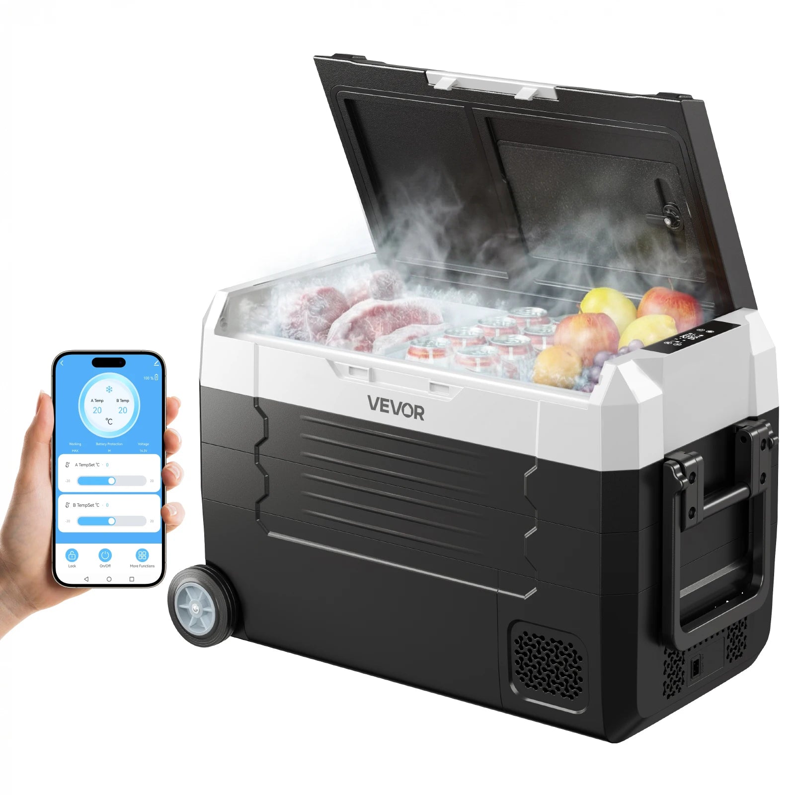 Icedrif Pro nevera-congelador, modelo con ruedas para transporte