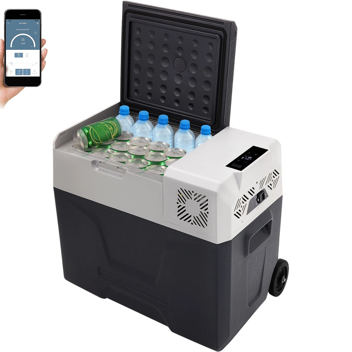 Icedrif nevera portátil, detalle del compresor real